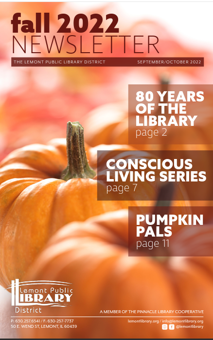 2022 Fall Newsletter Cover Image Pumpkins