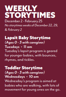 Storytime Schedule